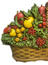Load image into Gallery viewer, 1978 Homco Fruit Basket Wall Plaque Art Plastic Home Kitchen Farmhouse Decor
