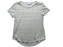 Load image into Gallery viewer, Chico's Shirt Womens 1 Cut Out Eyelet Hi Low Blouse Casual Short Sleeve Ladies
