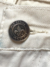 Load image into Gallery viewer, Old Skool Jeans Adult 32x32 White Denim Vintage Y2K Zip Pockets Buttons Mens
