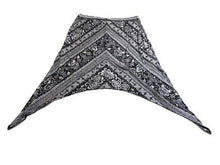 Load image into Gallery viewer, Faded Glory Skirt Womens 2X 18W/20W Gray AOP Paisley Lagenlook Asymmetric Boho
