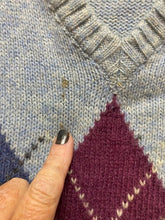 Load image into Gallery viewer, VTG McGregor Vest Adult Large Light Blue Argyle Diamond Wool Blend Sweater Mens

