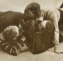 Load image into Gallery viewer, 1910 Scrimmage Real Photo Postcard Couples Kissing Football Postmarked
