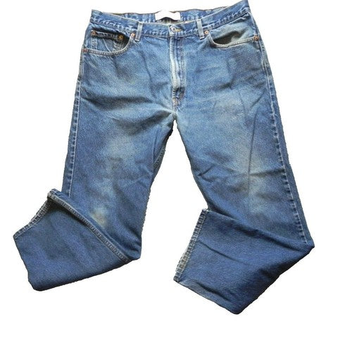 Levis 505 Jeans Adult 40x30 Regular Fit Medium Wash 5 Pocket Denim Mens