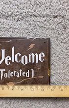 Load image into Gallery viewer, Harry Potter Sign Wizards Welcome Wooden Hanging Wall Decoration NEW
