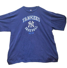 Load image into Gallery viewer, New York Yankees Shirt Adult 2XL XXL Navy MLB Baseball Sportswear Spellout Mens
