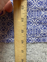 Load image into Gallery viewer, Chicos Shirt Womens 2 Blue Geometric Oversized Lagenlook Boho Flowy Blouse Tunic
