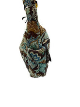 Load image into Gallery viewer, Vera Bradley Small Purse Teal Brown Quilted Paisley Shoulder Bag Handbag
