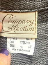 Load image into Gallery viewer, Company Collection Shirt Womens 16 Heather Gray Button Up Herringbone Career NWT
