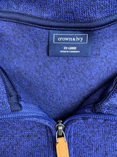 Load image into Gallery viewer, Crown &amp; Ivy Sweater Adult 2XL XXL Blue Quarter Zip Comfy Soft Outerwear Mens
