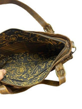 Load image into Gallery viewer, Labrado Leather Purse Tooled Cognac Brown Convertible Crossbody Western Bag
