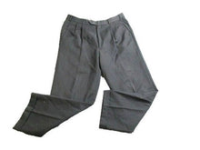 Load image into Gallery viewer, Brooks Brothers 346 Adult 36x33 Black Plated Straight Leg Trouser 100% Wool Mens
