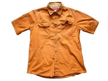 Load image into Gallery viewer, Wrangler Shirt Mens Small Orange Button Down Short Sleeve Outdoors Workwear
