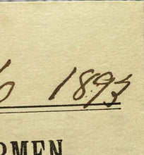 Load image into Gallery viewer, 1893 Arrest Warrant Disorderly Conduct Georgia County Jail Antique Ephemera
