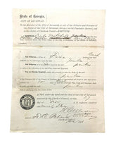 Load image into Gallery viewer, 1893 Savannah GA Arrest Warrant 10 Day Sentence Seal Antique Ephemera

