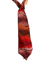Load image into Gallery viewer, Jerry J. Garcia Tie Abstract Red Orange Ombre Thistle Ghost Limited Edition
