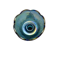 Load image into Gallery viewer, Vintage Carnival Glass Iridescent Harvest Blue Candle Holder
