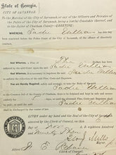 Load image into Gallery viewer, 1893 Arrest Warrant Disorderly Conduct Georgia County Jail Antique Ephemera
