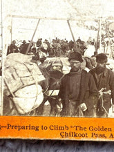 Load image into Gallery viewer, Stereoview Photo Card 1898 Minors MiningClimb The Golden Stair Peterson's Trail
