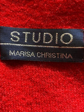 Load image into Gallery viewer, Marisa Christina Sweater Womens Extra Large Red Black Wool Animal Appliques
