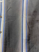 Load image into Gallery viewer, Perry Ellis Shirt Adult Extra Large Black Blue Striped Collared Casual Mens
