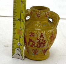 Load image into Gallery viewer, Vintage Occupied Japan Miniature Vase Red Yellow symbols Double Handle
