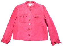 Load image into Gallery viewer, Worthington Jacket Womens Extra Large SUEDE Red Button Down Pocket Blazer Ladies
