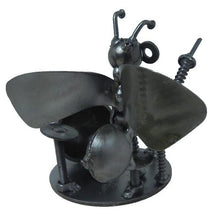 Load image into Gallery viewer, Metal Art Sculpture Scrap Recycled Bee Drummer Nuts &amp; Bolts Figure
