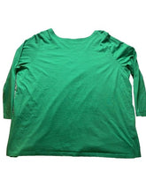 Load image into Gallery viewer, Woman Within Shirt Womens 2X 26/28 Green Square Neck Solid Blouse Plus Ladies
