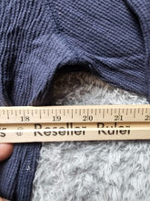 Load image into Gallery viewer, Lucky Brand Shirt Women Large Navy Waffle Knit Thermal Showdown Card Lightweight
