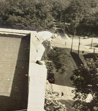 Load image into Gallery viewer, Lot of 5 Vintage Photos Old Cars Plymouth Ford Man Walking Ledge Advertising
