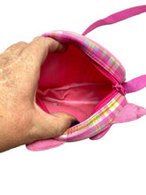 Load image into Gallery viewer, Hello Kitty Shoulder Bag Pink Plaid Small Round 76' 17 Sanrio Purse

