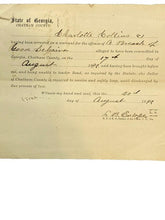 Load image into Gallery viewer, 1892 Arrest Warrant Breach of Good Behavior Georgia Antique Ephemera
