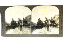 Load image into Gallery viewer, Steam Shovel Stereoview Card 1907 Keystone Train Engine Panama Cannel
