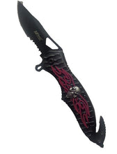 Load image into Gallery viewer, MTech USA Folding Knife Black Pink Skull NEW
