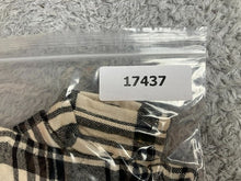 Load image into Gallery viewer, Lucky Brand Shirt Woman Small Beige Black Button Up Casual Plaid Viscose Tunic
