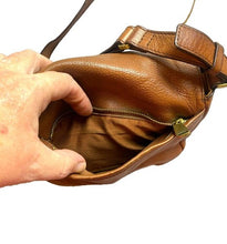 Load image into Gallery viewer, Vintage Fossil Purse Leather Crossbody Bag Adjustable Strap Three Compartments
