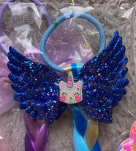 Load image into Gallery viewer, Hair Extensions 16 Pack Clip-in Colorful Braids Bows Ties Party Sleepover NEW
