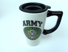 Load image into Gallery viewer, US Army Coffee Cup United States Travel Lid Ceramic NEW
