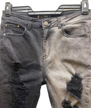 Load image into Gallery viewer, Blue Topic Jeans Juniors 11/12 Black Denim Distressed Grunge Streetwear Girls
