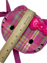 Load image into Gallery viewer, Hello Kitty Shoulder Bag Pink Plaid Small Round 76' 17 Sanrio Purse
