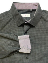 Load image into Gallery viewer, Slim Fit Shirt Adult 3XL XXXL Grid Checkered Flip Cuffs Contrast Button Up Mens
