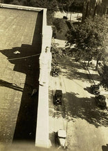 Load image into Gallery viewer, Lot of 5 Vintage Photos Old Cars Plymouth Ford Man Walking Ledge Advertising
