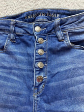 Load image into Gallery viewer, American Eagle Jeans Womens 10 (27x28) Destroyed Next Level Stretch Button Fly
