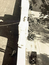 Load image into Gallery viewer, Lot of 5 Vintage Photos Old Cars Plymouth Ford Man Walking Ledge Advertising
