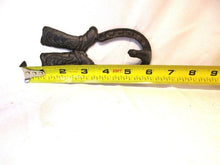 Load image into Gallery viewer, CAST IRON RUSTIC LOOK COWBOY BOOT HORSESHOE COAT HOOK 5&quot; Tall- 723-0990
