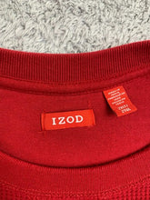 Load image into Gallery viewer, IZOD Shirt Adult 2XLT Red Waffle Knit Thermal Crew Neck Embroidered Logo Mens
