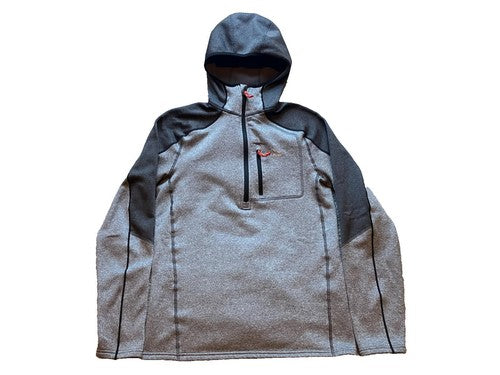 LL Bean Sweatshirt Mens Small Hooded 1/4 Zip Fleece Outdoors Athleisure Workwear