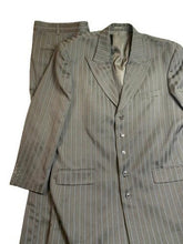 Load image into Gallery viewer, Milano Moda 3 Piece Suit Mens 48R Coat Vest Pants Dress 42R (42x28) Black
