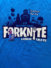Load image into Gallery viewer, Forknite Shirt Adult 2XL Blue School #1 Victory Meal Lunch Crate Funny Mens
