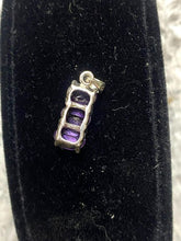 Load image into Gallery viewer, Lot of 4 Pendants Emerald Sapphire Amethyst Citrine Gems Lab Created NEW
